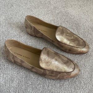 Gold Camo Leather Smoking Slipper